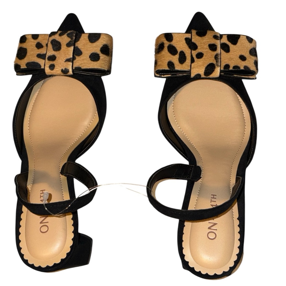 ON 34TH Women's Briie Halter Slingback Pumps Size 6.5 bold dot leopard NWOB NWT